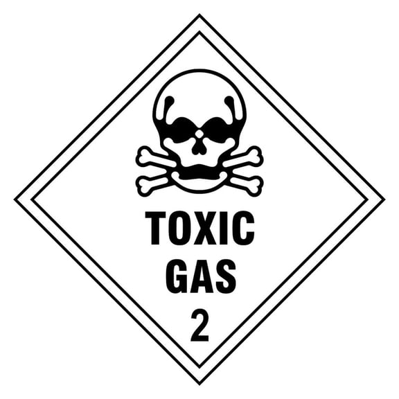 Toxic Gas 2 Sign Size: 12 inch x 12 inch