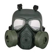  M50 Airsoft Protective Gas Mask Tactical, Full Face Eye  Protection Goggles Dummy Toxic Skull Gas Mask with Filter Fans for BB Gun  Game Cosplay Halloween Masquerade Costume Props, No Anti-Gas Function 