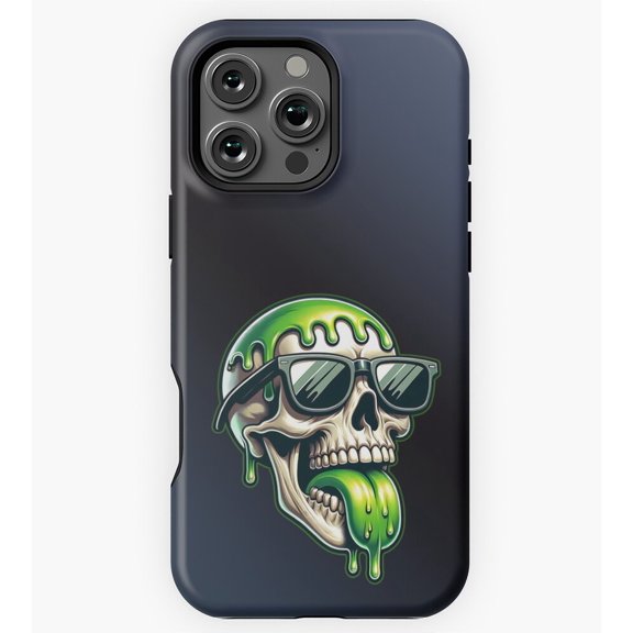 Toxic Skeleton GA6795 Phone Case for iPhone 11 to 17 Pro Max