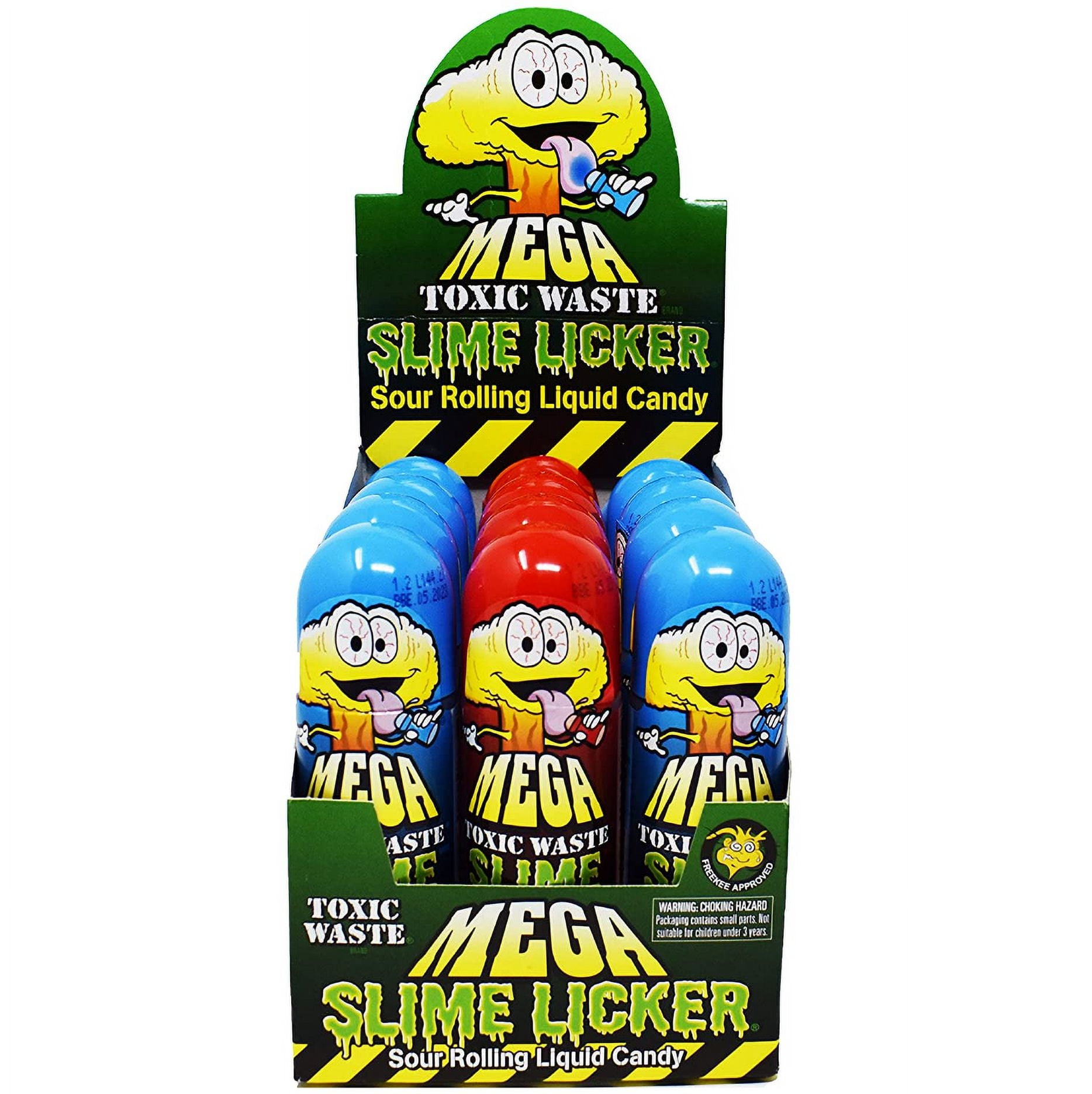 Sour Candy Slime Licker - Sour Rolling Liquid Candy - 3-Pack of Strawberry  Fl