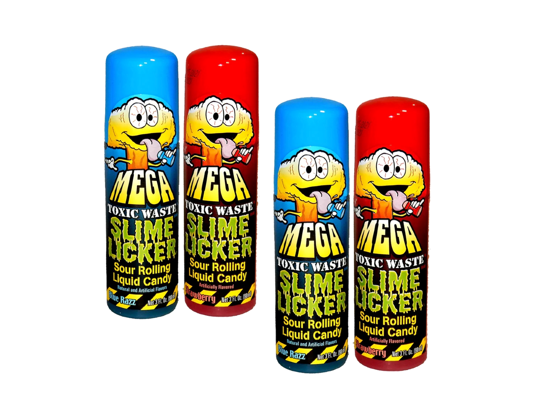 Sour Candy Slime Licker - Sour Rolling Liquid Candy - 3-Pack of Strawberry  Fl