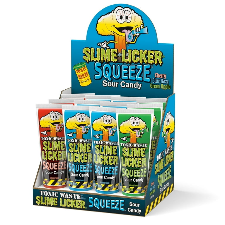 slime Toxic Waste Slime Licker Squeeze Sour Candy | 12 Count Display
