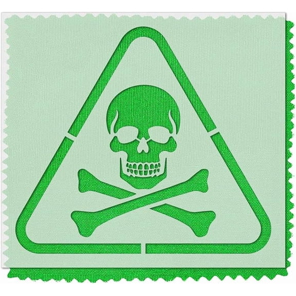 Toxic Waste Stencil, 12 x 10.67 inches, 14 Mil Mylar Plastic, Stencil Stop