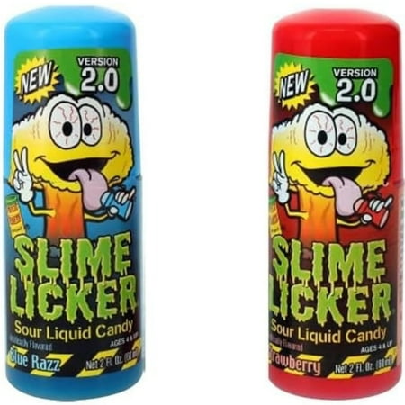 Toxic Waste Version 2 Blue Razz & Strawberry Sour Rolling Liquid Candy - Pack of 2