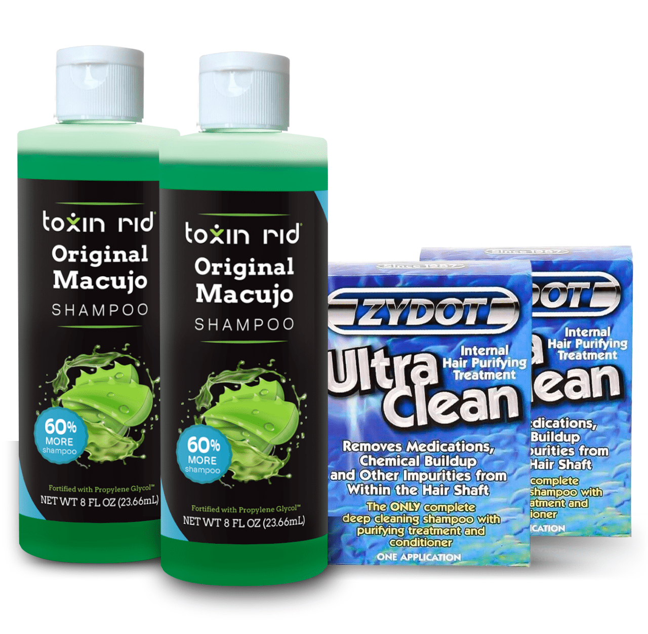 Macujo Aloe Rid + Zydot Ultra Clean Shampoo - Macujo