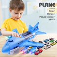thumbnail image 1 of Toy Airplane Plane Toy with Sound and Light, with Mini Cars, Birthday Gift for Boys and Girls, 1 of 6