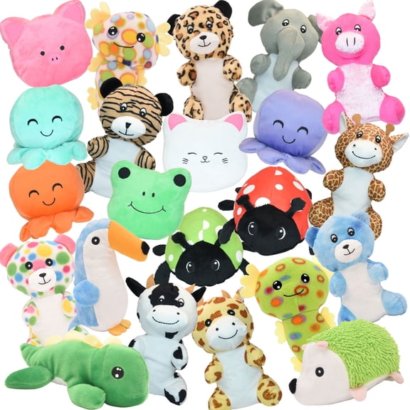 Toy Barn 100 Pcs Stuffed Animals - 7-9 Inch, Carnival Theme Prizes