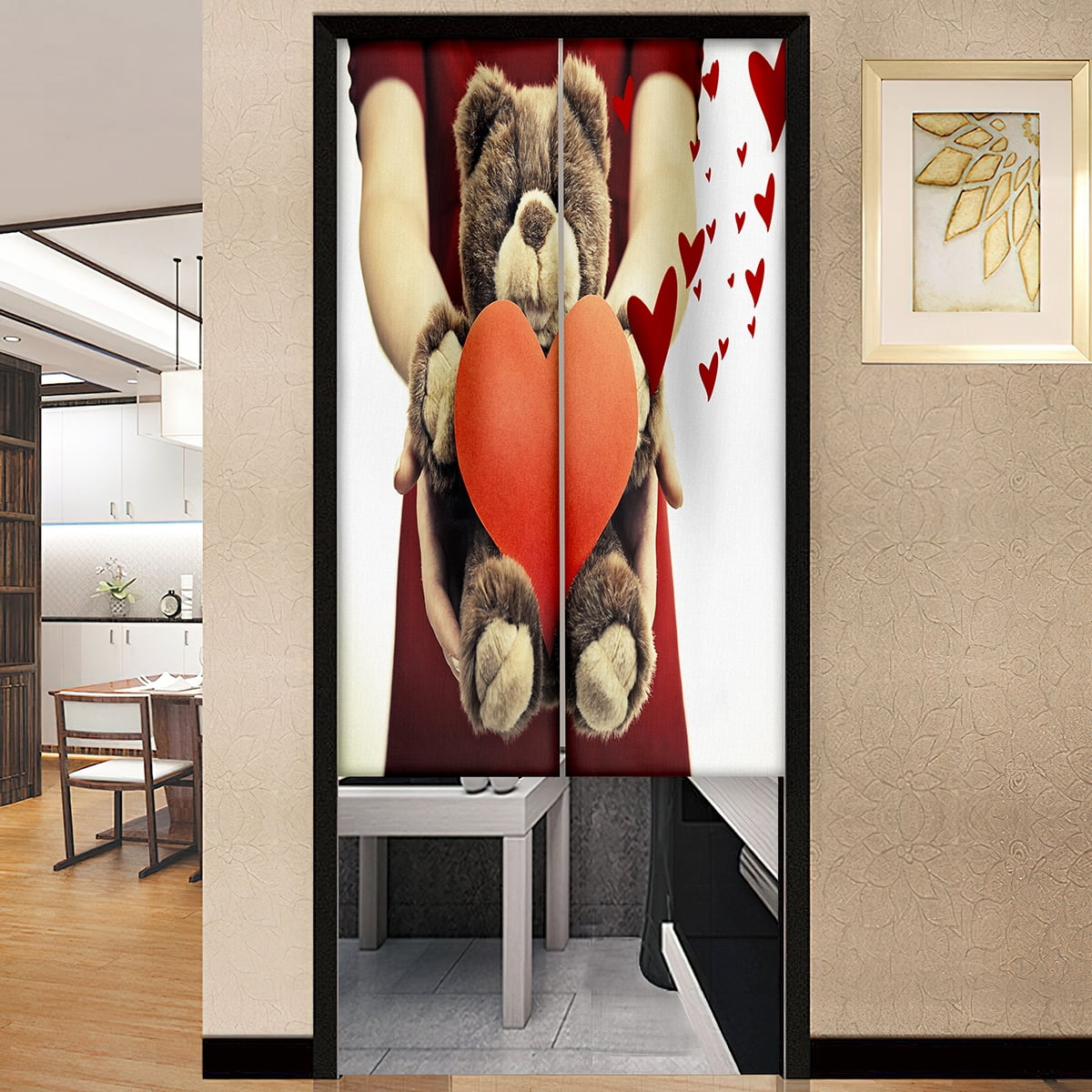 Toy Bear Door Curtain Dining Kitchen Japanese Curtains Baby Room ...