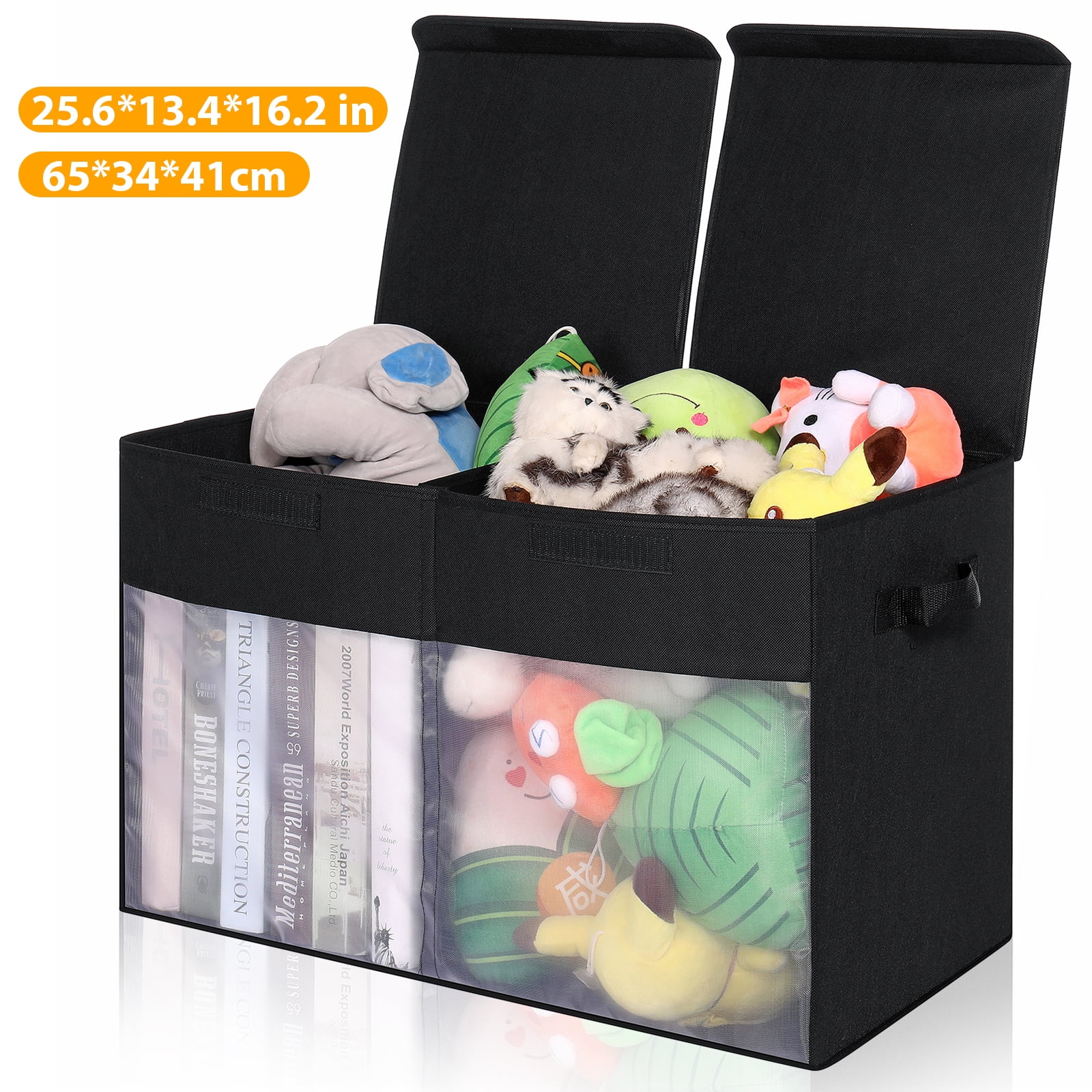Multicapacity Stackable Clothes Organizer Foldable Child Toy Storage Bin  Side Open Car Trunk Storage Plastic Boxes