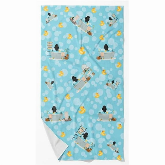 Toy Black Poodle Bath Towel Large 24 in x 42 in