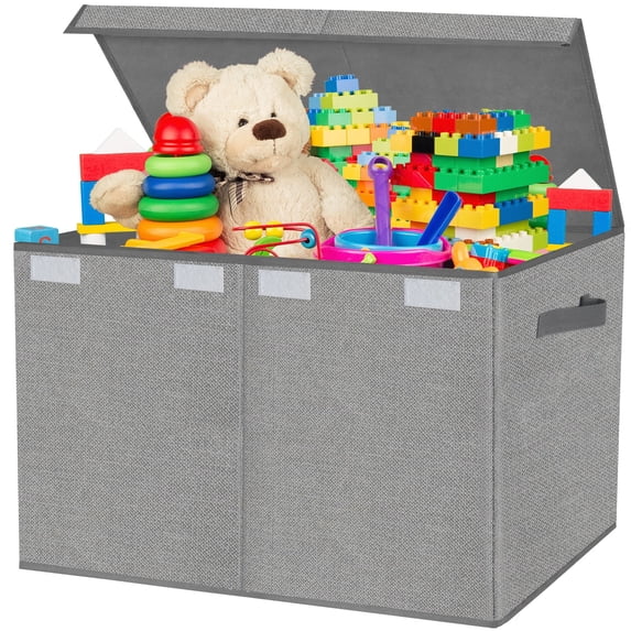 Toy Box Chest Storage Organizer for Boys Girls - Large Kids Collapsible Toy Bins Container