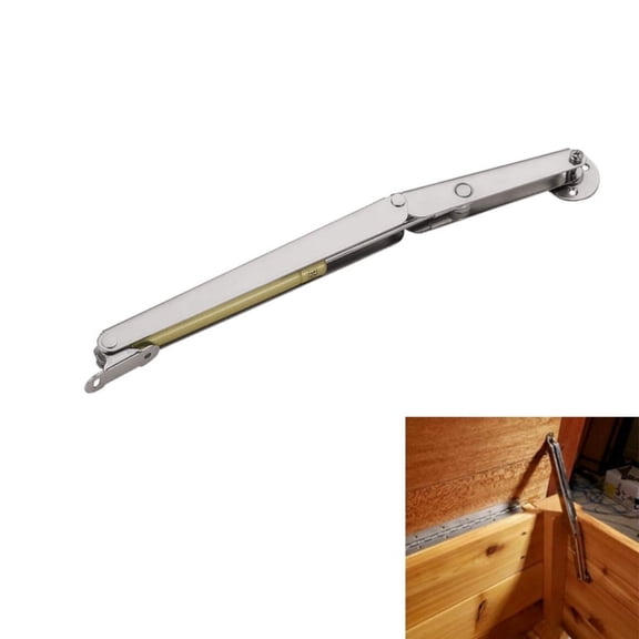 Toy Box Soft Close Hinge,QZS Durable Slow Closing Lid Support Hinge for Home,1Pack Portable Toy Box Stop Support for Wooden Container(150N)