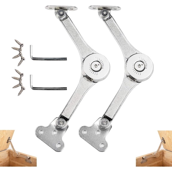 FEHNAG soft close cabinet hinges - Lid Support Heavy-Duty Soft-Close Hinges for Wooden Boxes, Load Capacity 50 lbs/2 pcs