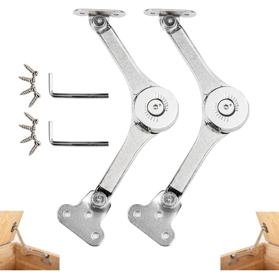 Toy Box Soft-Close Hinges - Lid Support Heavy-Duty Soft-Close Hinges for Wooden Boxes, Load Capacity 50 lbs/2 pcs
