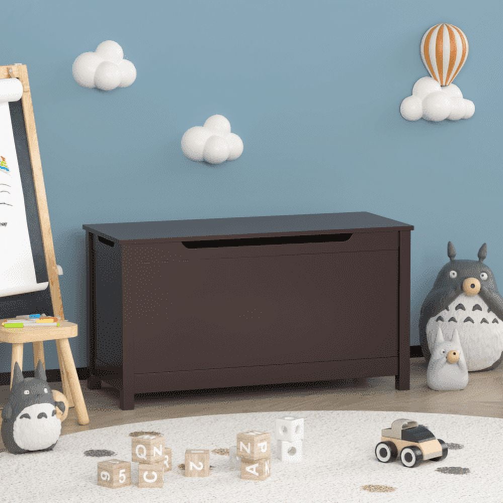 Toy Box Storage Wooden Kids Toy Chest Organizer with Lid for Bedroom Nursery Playroom, Entryway Toddler Room White (No Toys)