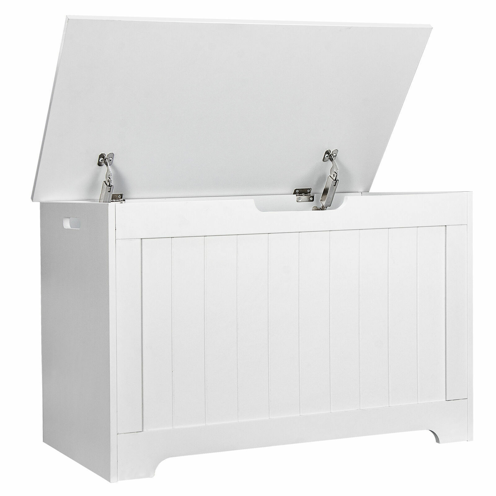 Toy Box Wooden Entryway Storage Chest Bench w/2 Safety Hinge Organizer ...