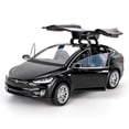 thumbnail image 1 of Toy Car Model X, BDTCTK Diecast Pull Back Car Toys Alloy Vehicles with Lights and Sound 1:32 Scale Model Car (Black）, 1 of 6