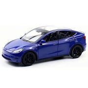 Play Vehicle Model Y, BDTCTK Diecast Pull Back Car Toys Alloy Vehicles with Lights and Sounds 132 Scale Model Car Blue