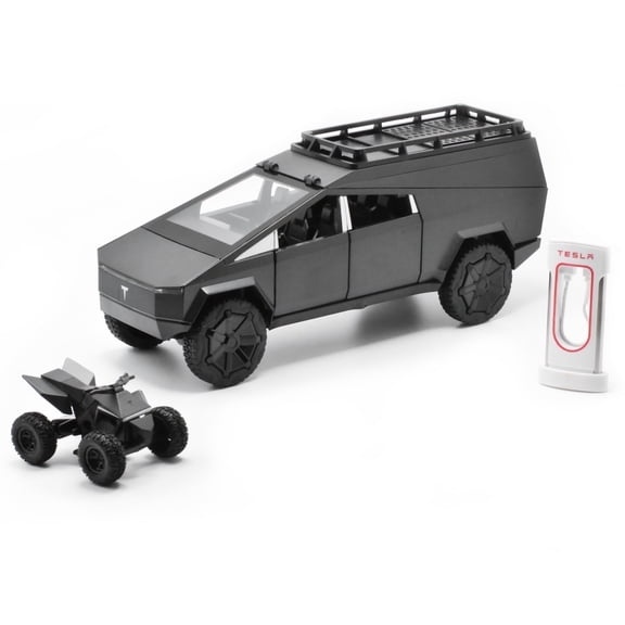 Cyber Outback Toy Truck with Camper, ATV, and Charging Station