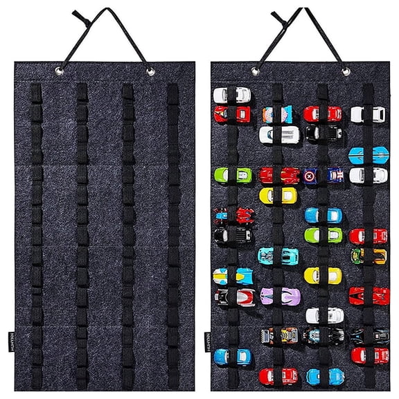 Toy Car Wall-Mounted Display Box Storage Bag,Large-Capacity Toy Sorting And Organizing Wall-Mounted Display Bag,Can Store Matchboxes,Toy Cars And Other Toys,Ideal Gift For Children.