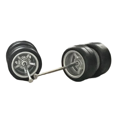 Toy Car Wheels Rubber Tire Wheels with Metal, DIY Model Toy Wheel Replacement Accessories, Suitable for 164 car