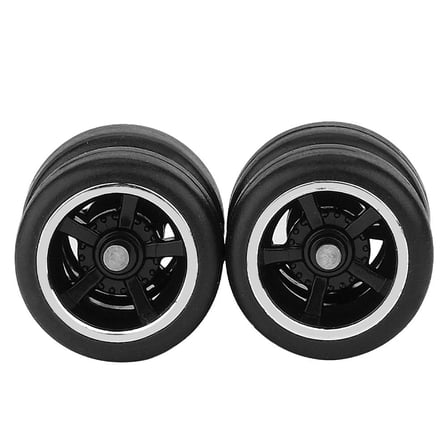 Toy Car Wheels Rubber Tire Wheels with Metal, DIY Model Toy Wheel Replacement Accessories, Suitable for 164 car