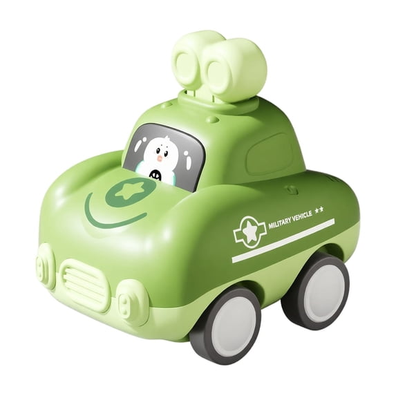 Toy Car for Toddlers, Cute Green Push‑Powered Vehicle, Friction Powered Mini Car Toy, Educational Play Car Gift for Boys Girls
