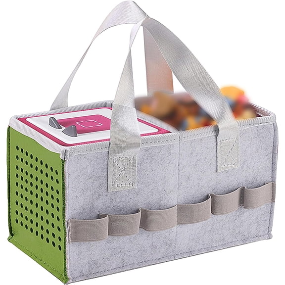 Toy Carrying Hard Case with Handle Portable Travel Carry Case Storage Bag For Kids Toy Compatible with Toy Figures（Green）