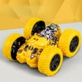 thumbnail image 1 of Toy Cars Clearance for Boys Girls Kids, Double-sided Inertial Car 360-degree Rotating Cross-country Stunt Toy Car, Birthday Gifts for Kids(Yellow), 1 of 6