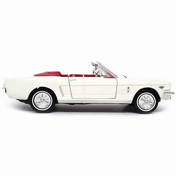 1964 1/2 Ford Mustang Convertible White with Red Interior James Bond 007 "Goldfinger" (1964) Movie "James Bond Collection" Series 1/24 Diecast Model Car by Motormax