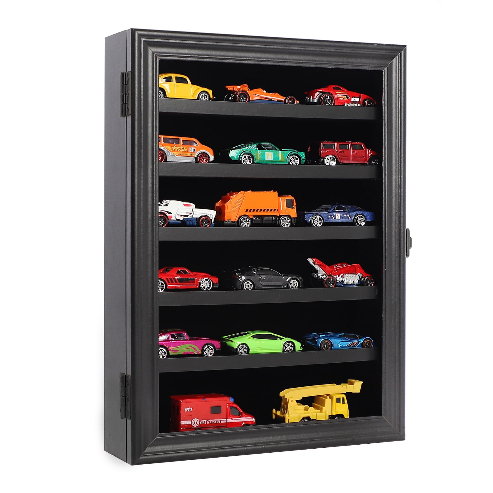 Toy Cars Display Case 1/64 Scale Diecast Car Display Case Wall Mount