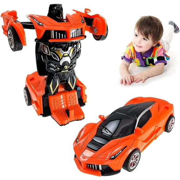 Toy Cars for 2-7 Year Old Boys, Transforming Toys Cars for 3 Year Old Boys and Toddlers, Robot Cars Toys for 4 Year Old
