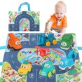 Toy Cars for Toddlers, Truck Car Toys with Playmat, Baby Toys 1224