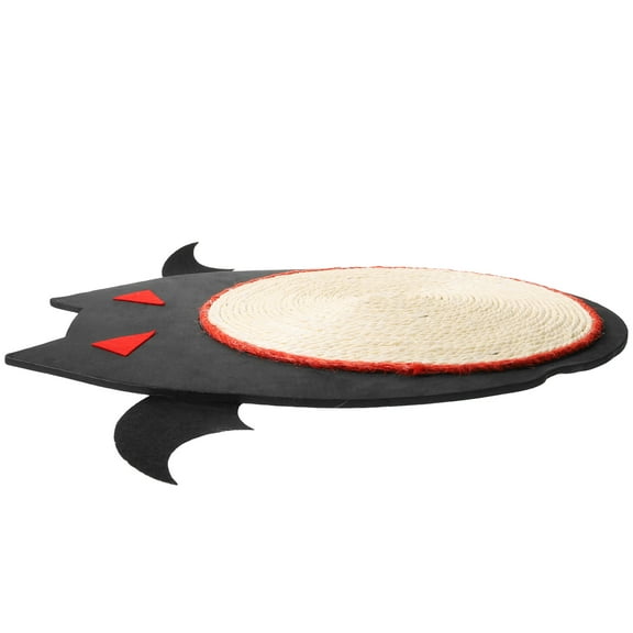 STOBOK Bat Cat Scratcher Mat, Black, Natural Sisal, Soft Eva, Pet Supplies