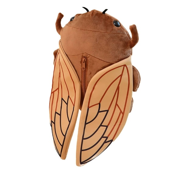 Toy Category Product Title Crafted for Kids Cute Cicada Plushy Purse and Cicada Cartoon Backpack Lightweight 3D Design with Adjustable Straps Ideal for Travel Nature and Summer Adventures