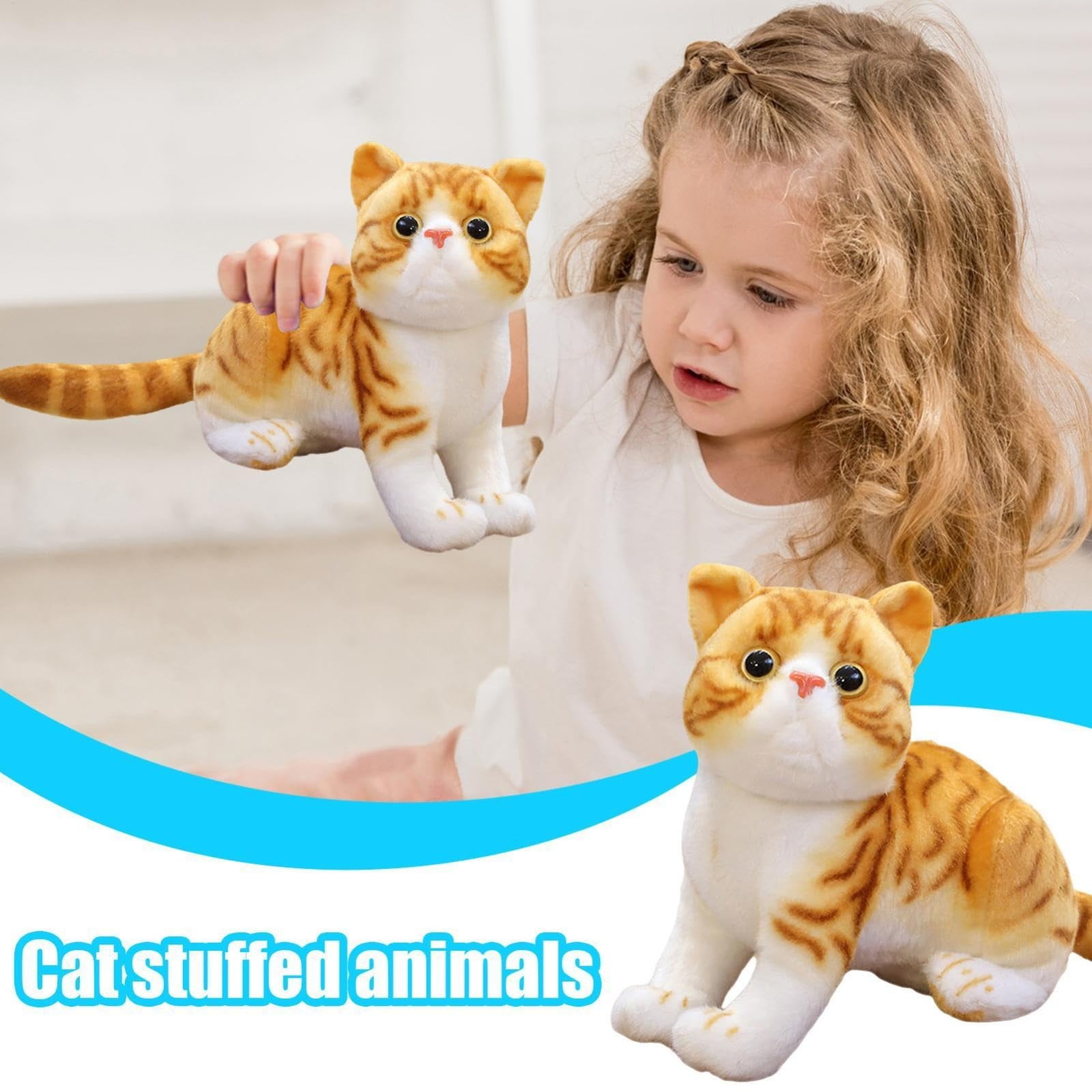 Toy Cats Animal Doll Collecting Cute Figurine Adorable Stuffed Animal ...