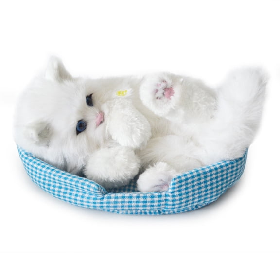 Toy Cats for Kids Fake Cat Sleeping Cat Realistic Sleeping Cat Simulated Artificial Leather Breathing Fluffy Cat Photography Prop