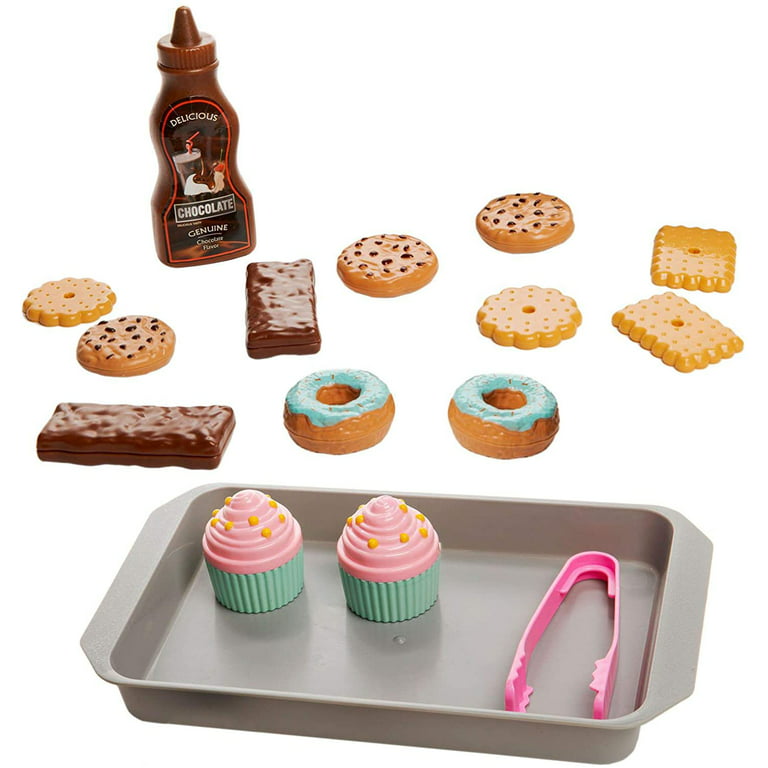 Toy Chef Bakery Pretend Playset with Toy Foods Plastic Food for Kids Childrens Birthday Gift