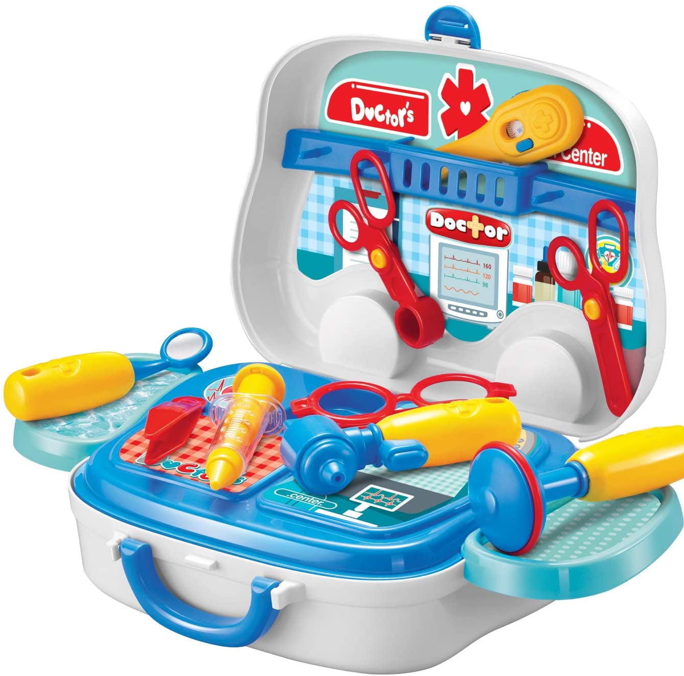 Toy Chef Doctor Set Pretend PlayThermometer Shots Glasses Scissors More Tools for Boys Girls Portable Play Kit for Preschoolers Walmart