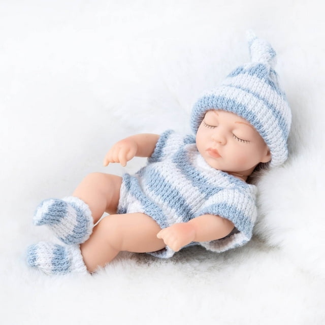 Toy Clearance! Feledorashia Simulation Reborn Baby Dolls - for 2-12 Years Old Kids - 7Inch Soft Realistic Newborn Baby Dolls Vinyl Body Real Life Baby Dolls Birthday Gifts for Boys Girls
