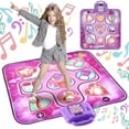 thumbnail image 1 of Wands Toddler Toys Ages 1-5+ for Boys Girls, Richtim Dance Mat Music Toys Music Dance Pad Game Girls Toy with LED Lights 6 Game Modes 5 Challenge Gifts Toys for Kids Ages 3 4 5 6 7 8 9 10 Years(Pink), 1 of 9