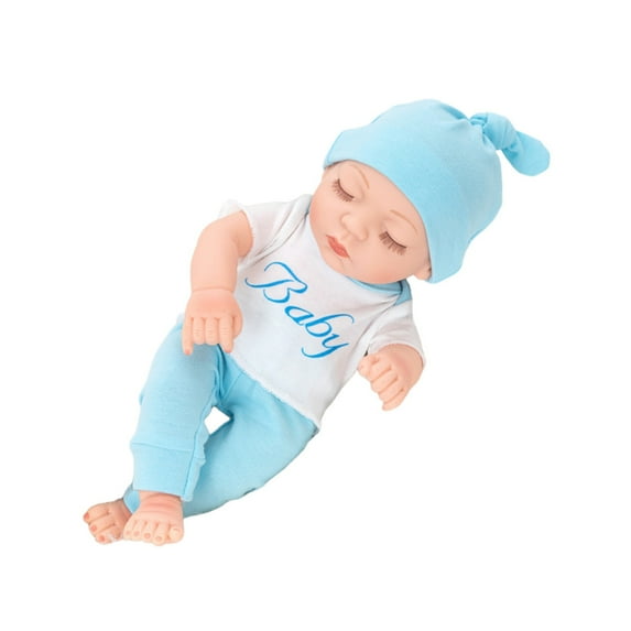 Soft Vinyl Baby Doll with Realistic Features, 12.2In Huggable Rubber Dolls Toys Toddler Toy for Girls Boys, Safe Baby Doll Toys For Boys And Girls Gifts Room Decor