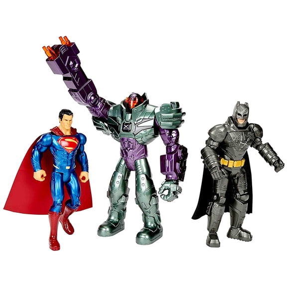 Toy Collectibles Mattel DC Comics Batman V Superman Dawn of Justice Batman Superman and Lex Luthor Action Figures (3pc Set)
