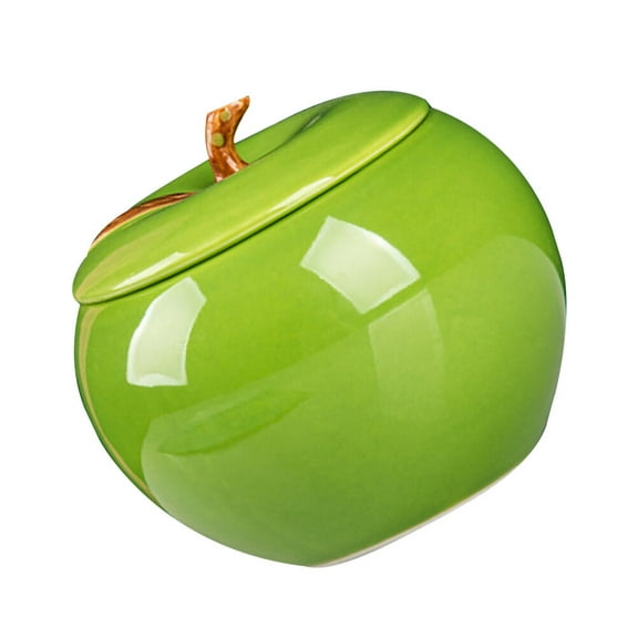 KONTONTY Kontonty Decorative Ceramic Storage Box, Green, Compact for Home and Office 1Pc