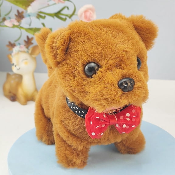 Toy Dog Children's Plushs Toy Walking Simulation Dog Dog Stall Electronic Puppy Pet with Interactive Functions Sound Effects for Kids Toys Gifts for Girls Boys Birthday Holiday Presents