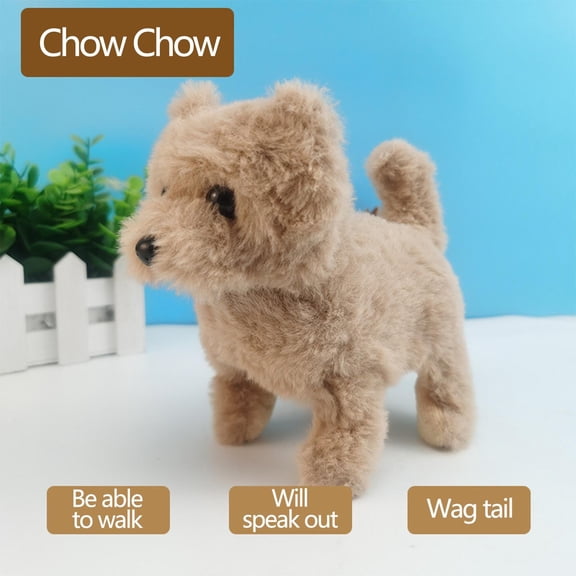 Toy Dog Children's Plushs Toy Walking Simulation Dog Dog Stall Electronic Puppy Pet with Sound and Light for Kids Gifts for Girls Boys Birthday Gifts Christmas Holiday Toy