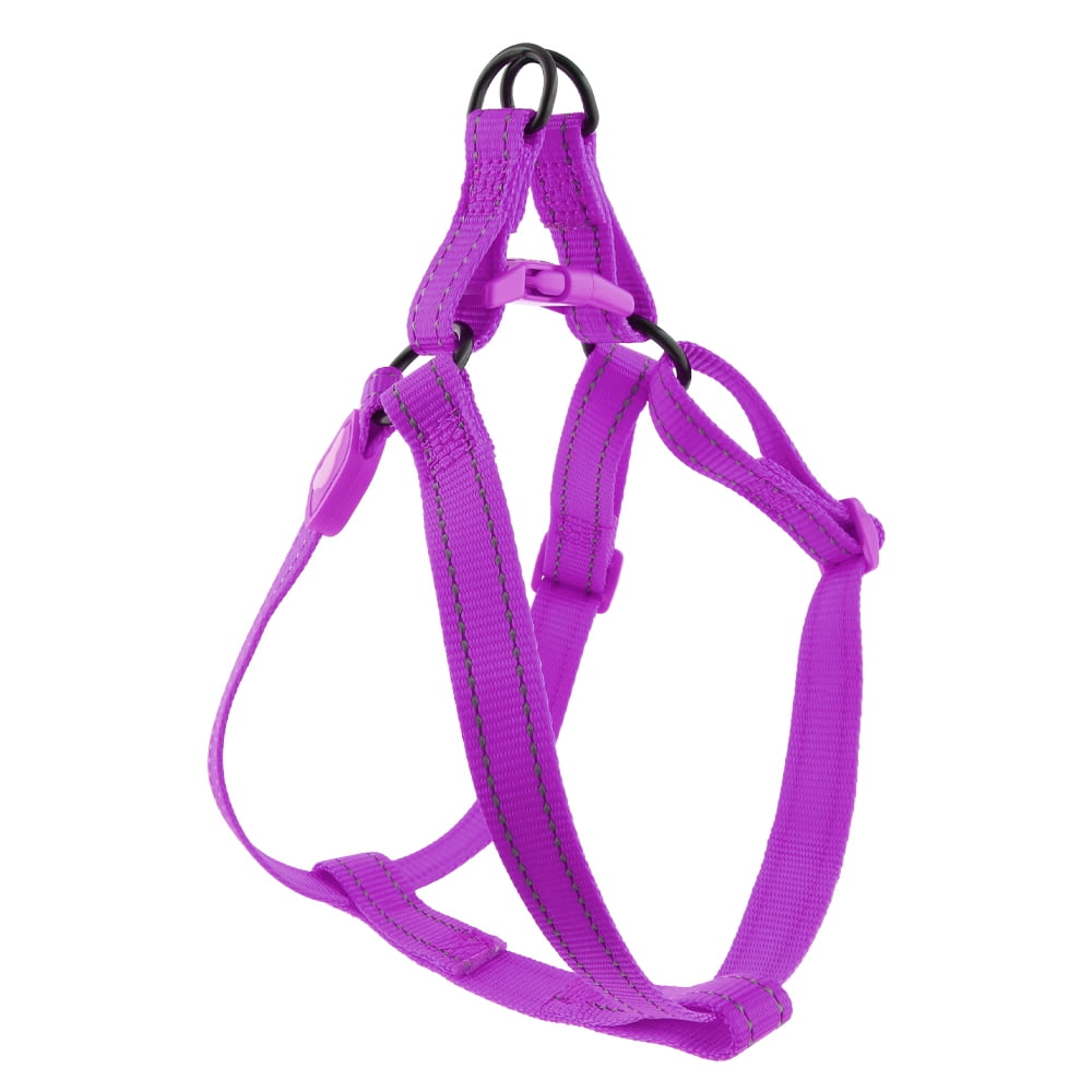 Toy Doggie Essential Nylon Reflective Harness Purple Xs for XSmall Dogs