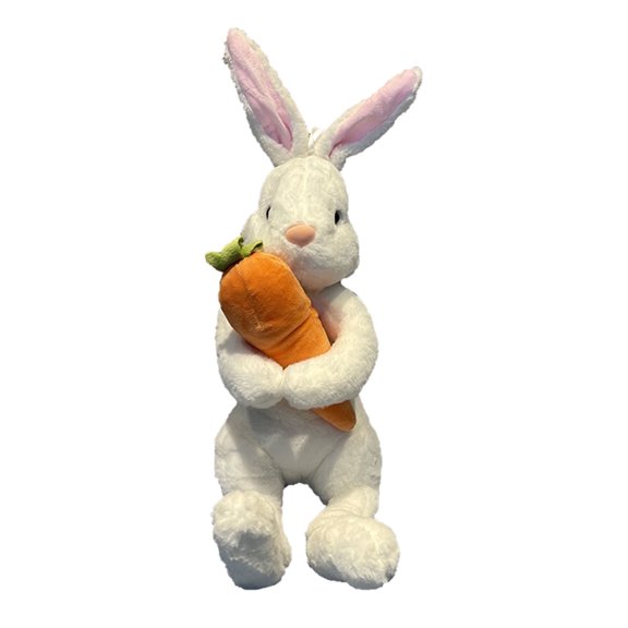 Toy Easter Bunny Stuffed Animal Doll 20cm or 40cm Rabbit Soft Toy for Kids Birthdays and Parties with Carrot
