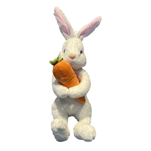 Toy Easter Bunny Stuffed Animal Doll 20cm or 40cm Rabbit Soft Toy for Kids Birthdays and Parties with Carrot