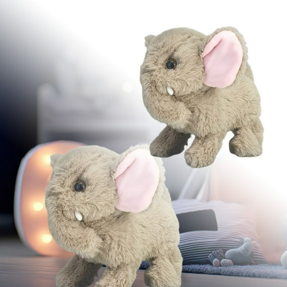 Toy Elephant Interactive Walking Moving Head Tail Kids Animal Doll